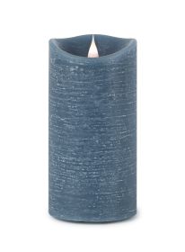 Simplux LED Designer Candle with remote - 4 and 8 Hr Timer 3.5"D, 7.75"H Wax/Plastic (Option: Blue)