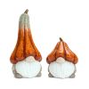 Terra Cotta  Fall Pumpkin Gnome Figurines (Set of 2)