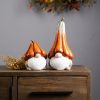 Terra Cotta  Fall Pumpkin Gnome Figurines (Set of 2)