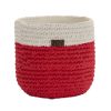 Faux Woven Joy Pot Cement
