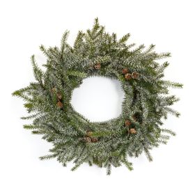 Winter Holiday Pine Wreath Plastic (Option: 22.5" Iced)