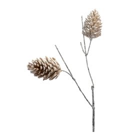 Pine Cone Bundles, Picks, Sprays (Option: 12pc Silver 30")