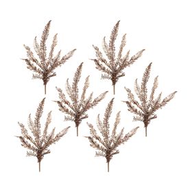 Artificial Foliage Vase Filler - Icy Iced Icicle Branch Spray (Option: 6pc Fern 29")