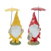 Yellow & Red Gnome with Umbrella Resin Figurines - Spring Decorations