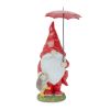 Yellow & Red Gnome with Umbrella Resin Figurines - Spring Decorations