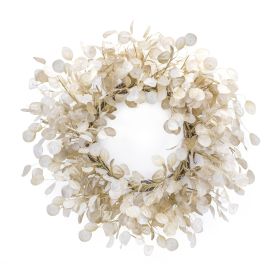 Silver Dollar Wreath Fabric (Option: 33" Ivory)