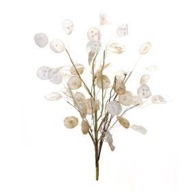 Artificial Foliage Silver Dollar Spray Plastic (Option: 6pc Silver/Gold 31.5")