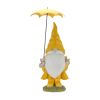 Yellow & Red Gnome with Umbrella Resin Figurines - Spring Decorations