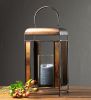 Chic Bronze Galss Paned Lantern Metal/Glass