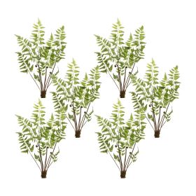Artificial Fern Plant Bundle, Bush, Spray Vase Fillers (Option: 6pc Bundle 37")