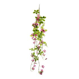 Artificial Foliage & Flowers - Hanging Vines (Option: 6pc Pink Flower 47")