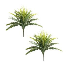 Mixed Fern Artificial Foliage Plastic (Option: 2pc Bush 22")