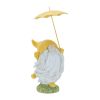Yellow & Red Gnome with Umbrella Resin Figurines - Spring Decorations