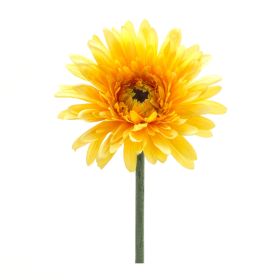 Gerbera Daisy Stem (Set of 6) 22"H Polyester (Option: Green, Yellow)