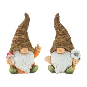 Resin Gnome Figurines (Option: 2pc Orange/Green 16.5")