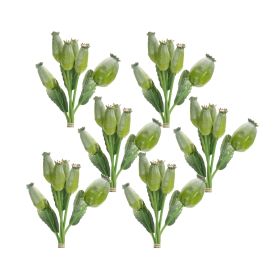 Pod Spray (Set of 6) Plastic (Option: Poppy 9.5")
