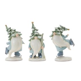 Winter Sport Gnome (Set of 3) 7"H, 8"H, 8.5"H Resin (Color: Blue)