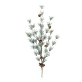 Pine Spray - Artificial Foliage Plastic (Option: 6pc Winter Cones 35")