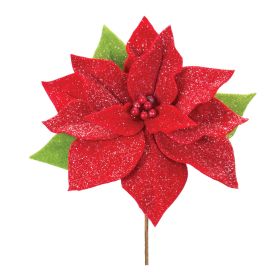 Poinsettia - Artificial Flowers (Option: 2pc, 19.75" Red)