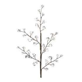 Artificial Foliage Vase Filler - Icy Iced Icicle Branch Spray (Option: 6pc Jeweled 20.25")