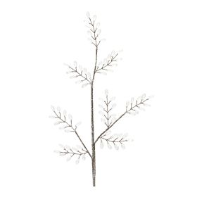Artificial Foliage Vase Filler - Icy Iced Icicle Branch Spray (Option: 6pc Jeweled 29.25")