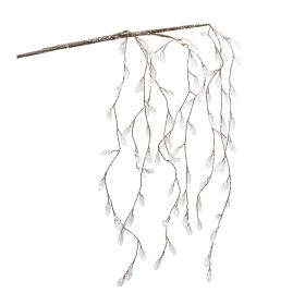 Artificial Foliage Vase Filler - Icy Iced Icicle Branch Spray (Option: 6pc Hanging 22.75")