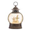 LED Snow Globe Lantern 11.5"H Plastic 6 Hr Timer 3AA Batteries Not Included or USB Cord Included