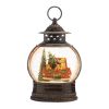 LED Snow Globe Lantern 11.5"H Plastic 6 Hr Timer 3AA Batteries Not Included or USB Cord Included