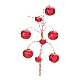 Sleigh Bell Spray (Option: 6pc Red 16")
