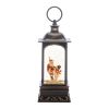Rustic Snow Globe Lantern 10.5"H Plastic 6 Hr Timer 3AA Batteries Not Included or USB Cord Included