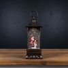 Rustic Snow Globe Lantern 10.5"H Plastic 6 Hr Timer 3AA Batteries Not Included or USB Cord Included