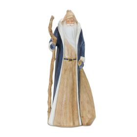 Santa Figurine Resin (Option: 16" Beige/Navy)