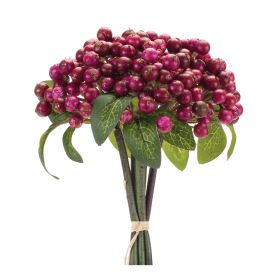 Berry Bundle (Set of 2) 12.5"H Foam/Polyester (Option: Purple, Green)