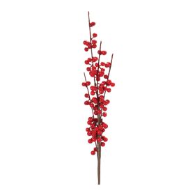 Artificial Foliage - Ilex Berry Stem (Option: 6pc 27")