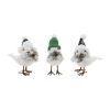 Feathered Winter Bird Figurines Foam/Polyester