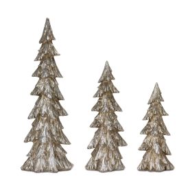 Tree (Set of 3) 15"H, 18"H, 25"H Resin (Option: Silver)