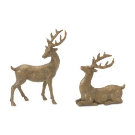 Deer Figurines (Option: 6pc, Brown 3.5"/5")