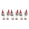 Christmas Gnome Figurines with Dangling Legs (Set of 6) Resin
