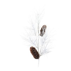 Pine and Cone Spray Plastic (Option: 6pc White 33")