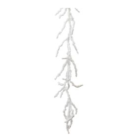 Christmas Garland 5'L (Set of 2) Plastic (Option: Flocked Twigs)