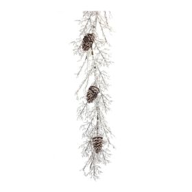 Artificial Foliage Garland 5'L Polyester (Option: Ice Branch)