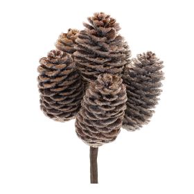 Pine Cone Bundles, Picks, Sprays (Option: 12pc Brown 9")