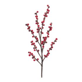 Berry Spray, Branch, & Bundle - Artificial Flowers & Foliage for Vases (Option: 6pc, 24" Frosted Red)