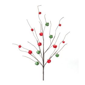 Sleigh Bell Spray (Option: 6pc Red/Green 30")