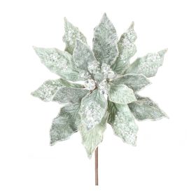 Poinsettia Stem (Set of 2) 28"H Polyester (Option: Green)