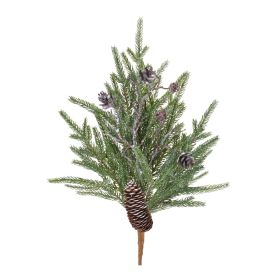 Pine and Cone Spray Plastic (Option: 6pc Green 18.75")