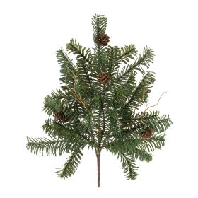 Pine Spray - Artificial Foliage Plastic (Option: 6pc Green/Cones 17")