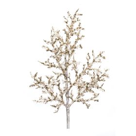 Glitter Stem Twig Branches (Set of 12)  21.5"H Plastic (Color: Gold)