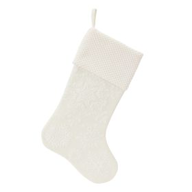 Stocking (Set of 3) 18"H Polyester (Option: White)