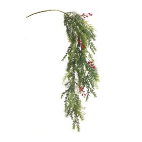 Artificial Foliage & Flowers - Hanging Vines (Option: 6pc Pine/Berry 34")